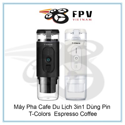 Máy Pha Cafe Du Lịch 3in1 Dùng Pin T-Colors  Espresso Coffee | Hàng Chính Hãng