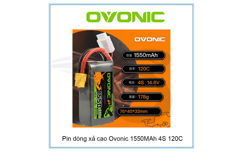 Pin dòng xả cao Ovonic 1550MAh 4S 120C