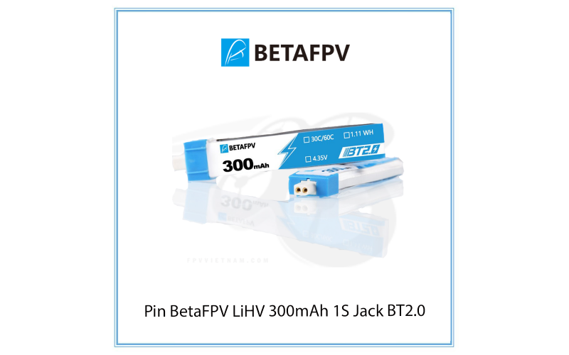  Pin BetaFPV LiHV 300mAh 1S Jack BT2.0 Phiên bản giáng sinh